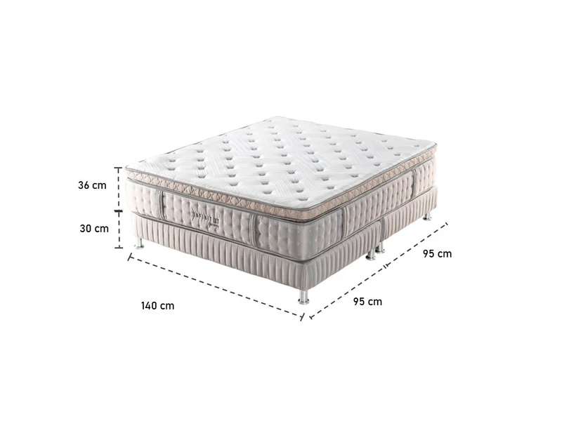 Colchón Doble Infinit Euro Top 140x190 (Garantia 20 años)+ Somier Energy Beige Par