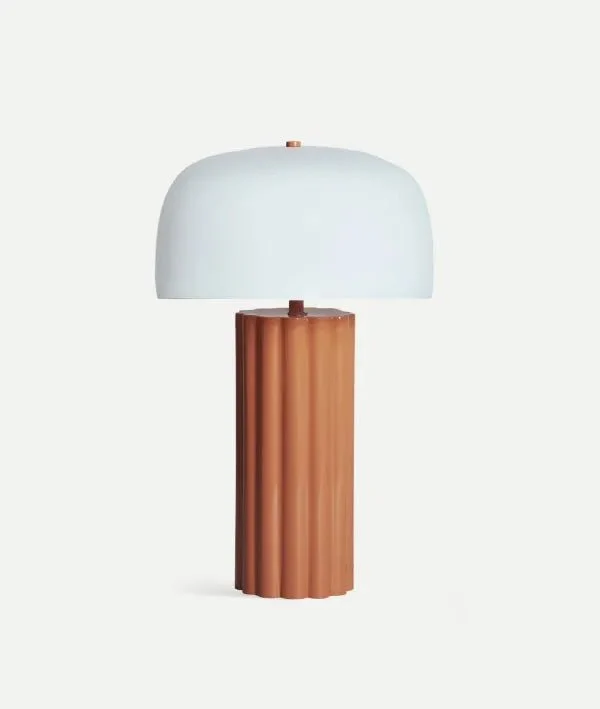 TRESA Table Lamp in Glossy Terracotta Iron