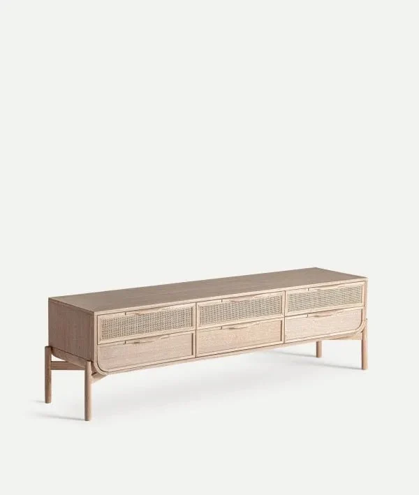 WEURTZ TV CABINET light brown in ash wood natural elegance