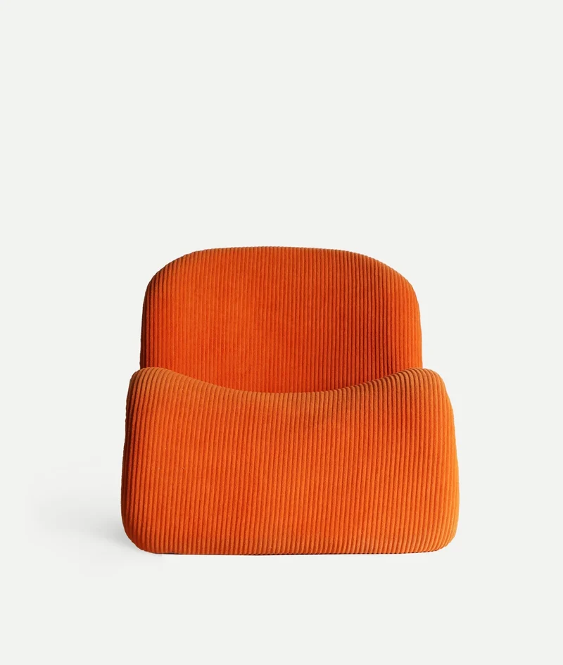 VIANNE ARMCHAIR Vibrant orange orange in polyester personality and contemporary style