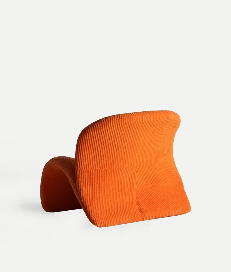VIANNE ARMCHAIR Vibrant orange orange in polyester personality and contemporary style