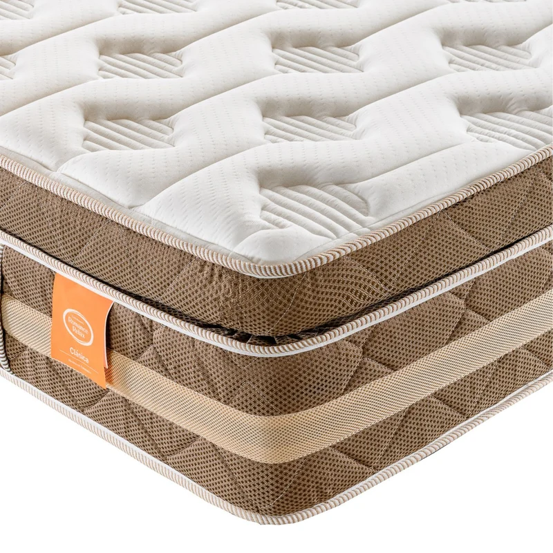Combo Alcoba 140 Artemisa Perla, Off White + Colchón Florencia Pillow Top
