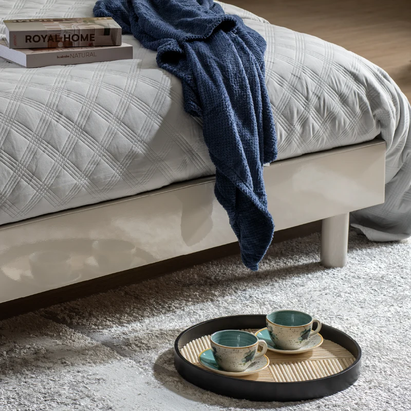 Combo Alcoba 140 Artemisa Perla, Off White + Colchón Florencia Pillow Top