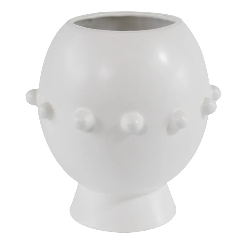 Jarron 15X13X13Cm Blanco