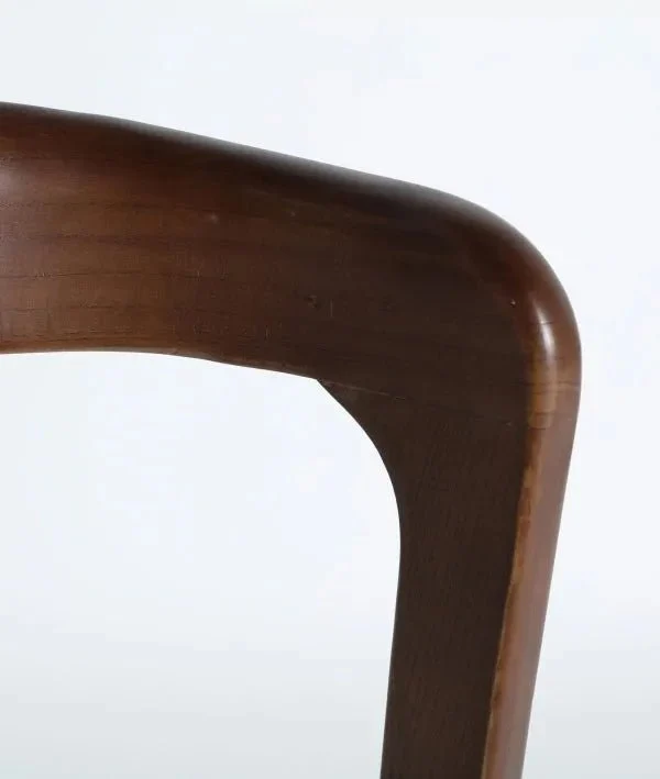 ARTIX CHAIR elm wood with padded cushion in beige fabric