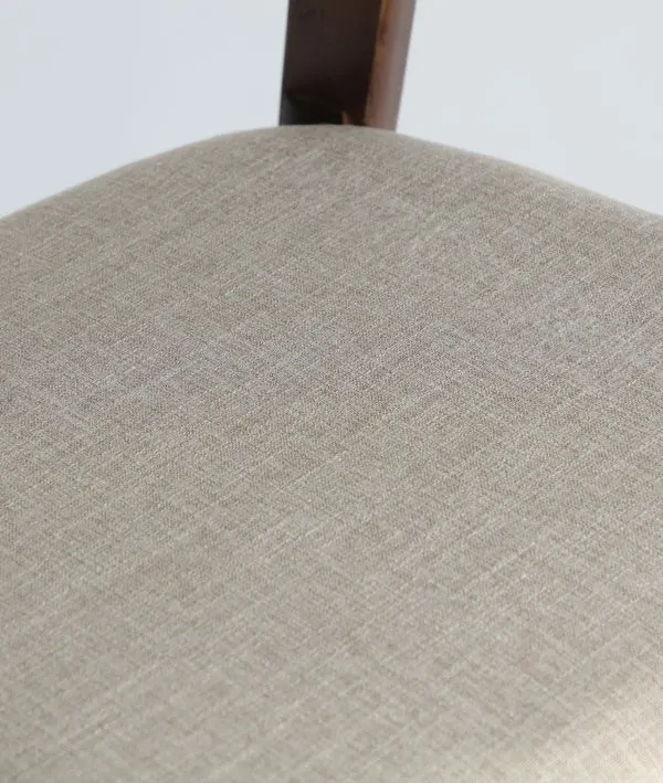 ARTIX CHAIR elm wood with padded cushion in beige fabric