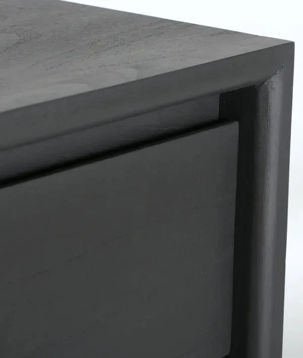 THIERS black chest of drawers in mindi wood with a modern and versatile style