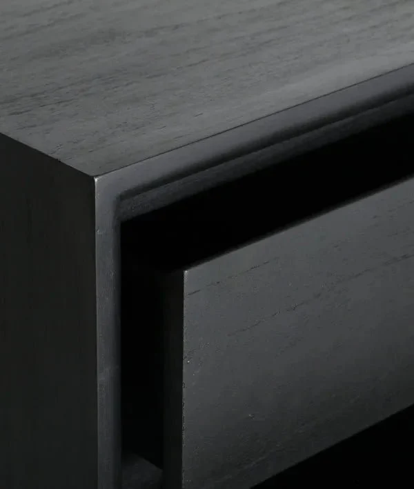 THIERS black chest of drawers in mindi wood with a modern and versatile style