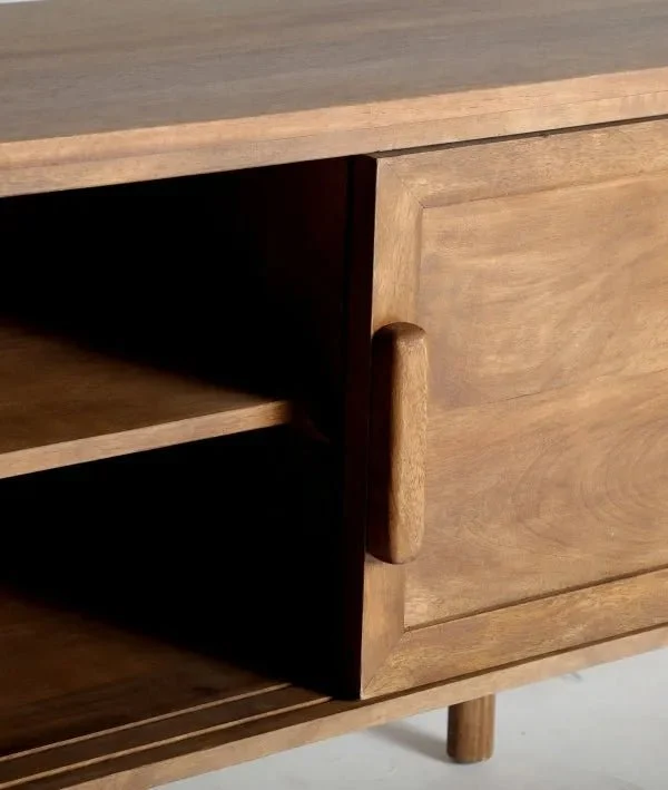 TREVOUX TV cabinet in brown color, made of mango wood