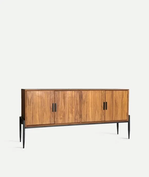 LAURIS sideboard in brown color, made of fir wood