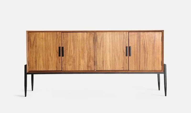 LAURIS sideboard in brown color, made of fir wood