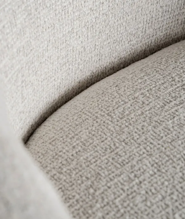 Armchair STADEN made of polyester with smooth finish in off-white color