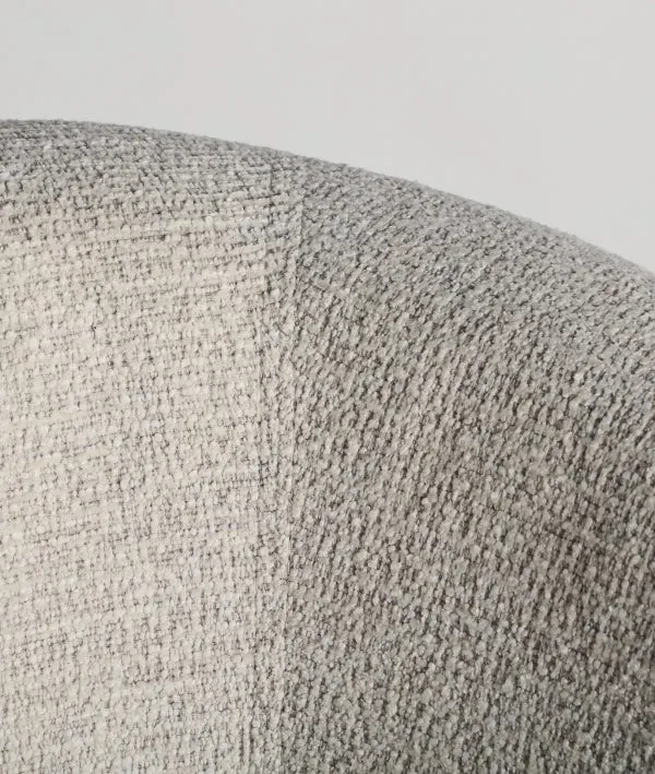 Armchair STADEN made of polyester with smooth finish in off-white color