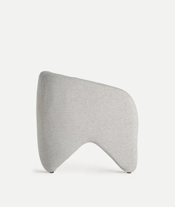 Armchair STADEN made of polyester with smooth finish in off-white color
