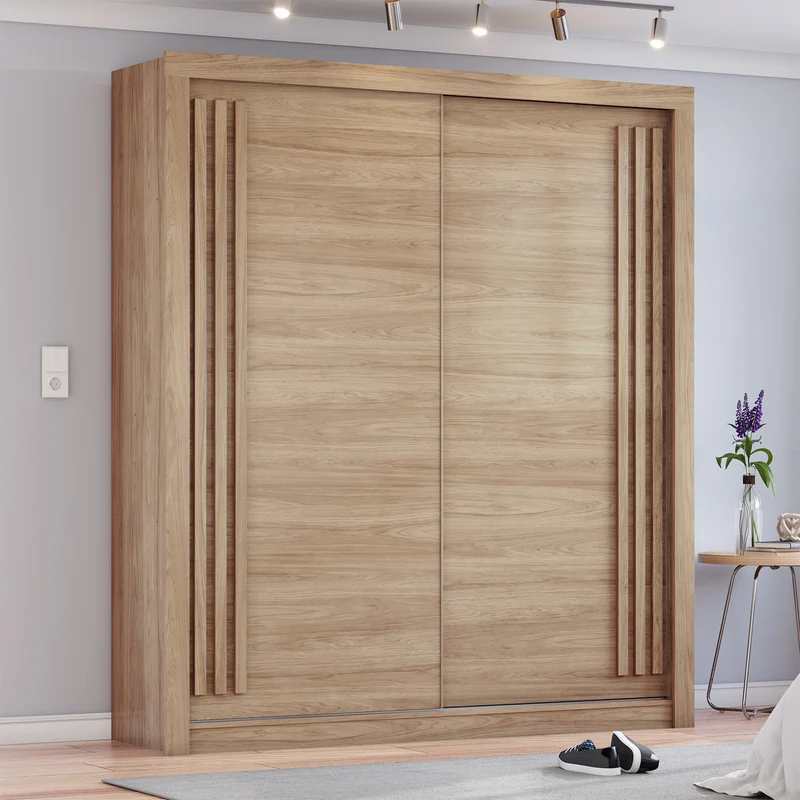 Closet Patric 180X200X52 Flex Natural, Negro