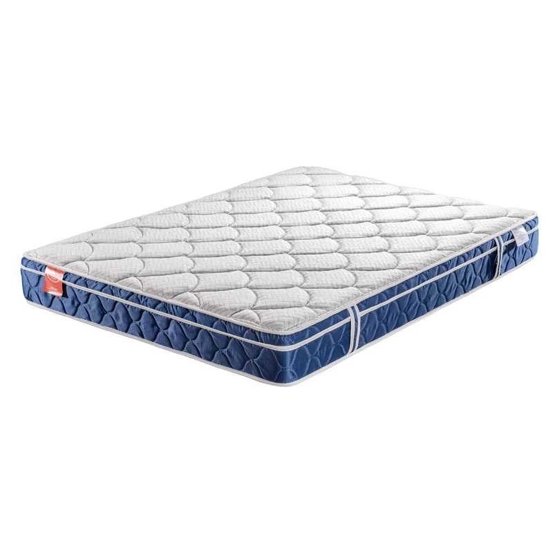 Combo Cama Doble Tokyo Gris, Natural + 2 Nocheros Donny + Colchón Horizon Soft