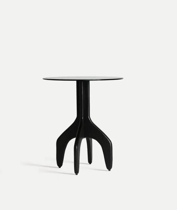BICKERTON side table with mango wood frame and black finish