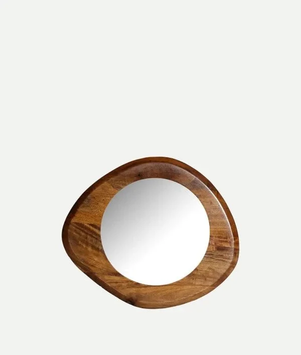 TOCKWITH mirror stained wood in natural brown color.