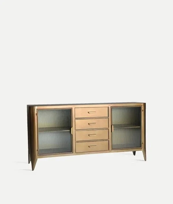 SPESSA Iron Sideboard with Aged Gold Finish