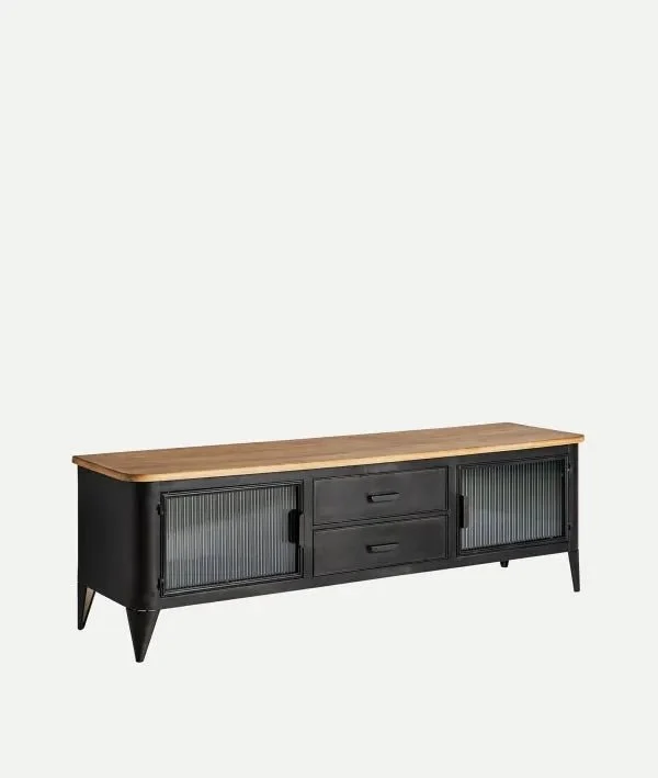 EASBY TV cabinet made of iron with black finish