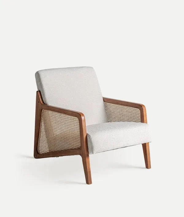 GITSBERG armchair made of wood and rattan