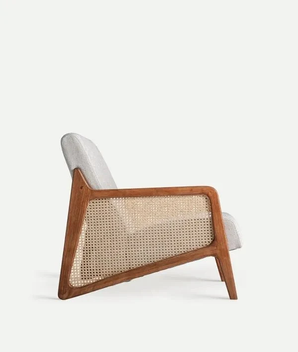 GITSBERG armchair made of wood and rattan