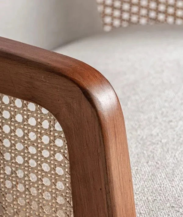 GITSBERG armchair made of wood and rattan