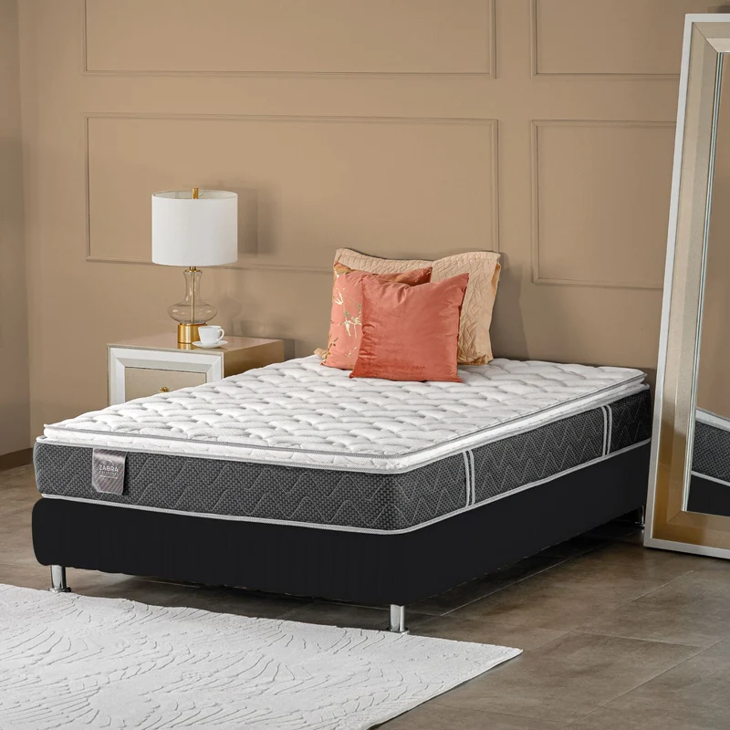 Combo Colchón Sencillo 1.00 Berlin Pilow Top + Somier (Garantía 9 años) + 1 Almohada