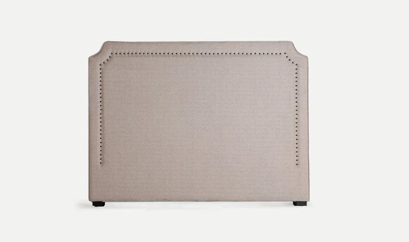 Headboard SOUSEL upholstered in beige linen color