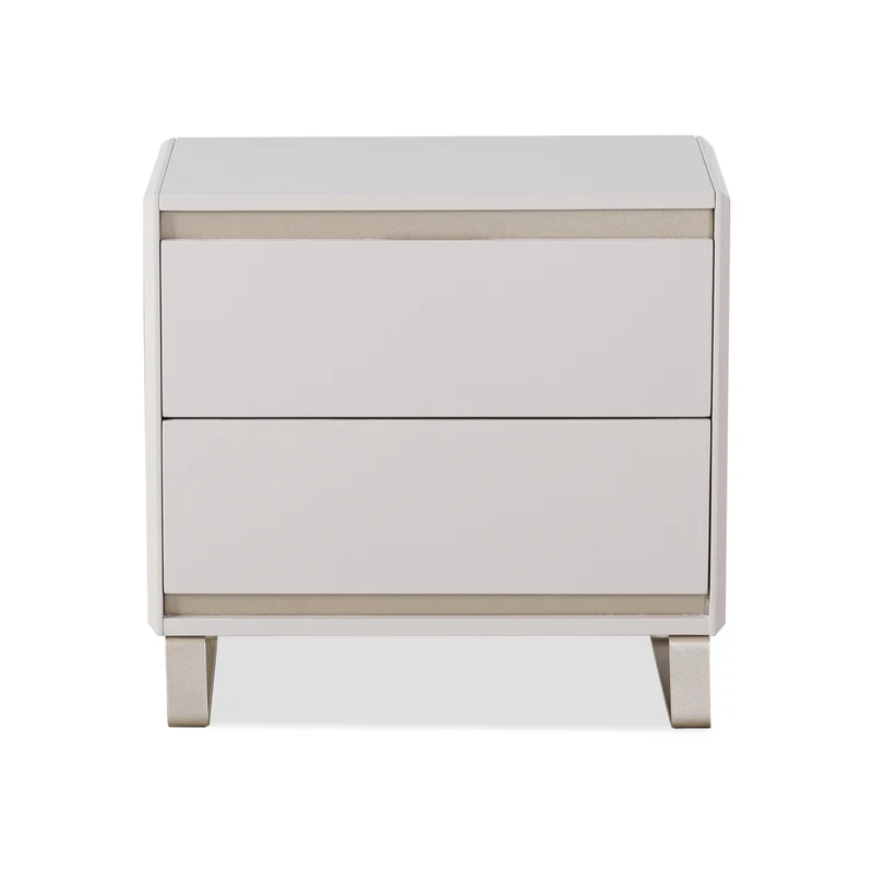Mesa de Noche Sevilla Greige, Champaña 2 Gavetas