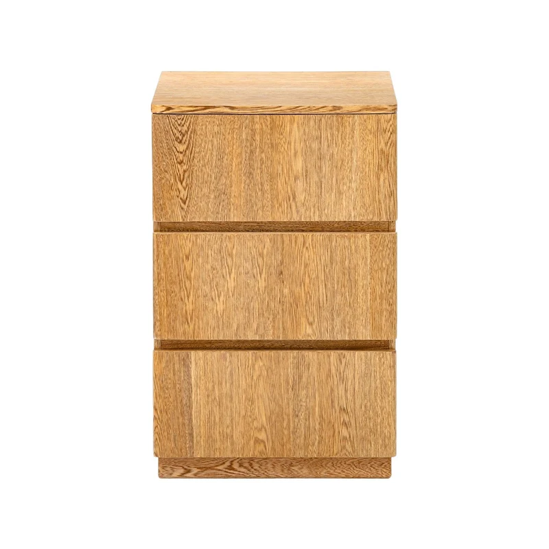 Mesa de Noche Harrison Natural 3 Gavetas 38 cm