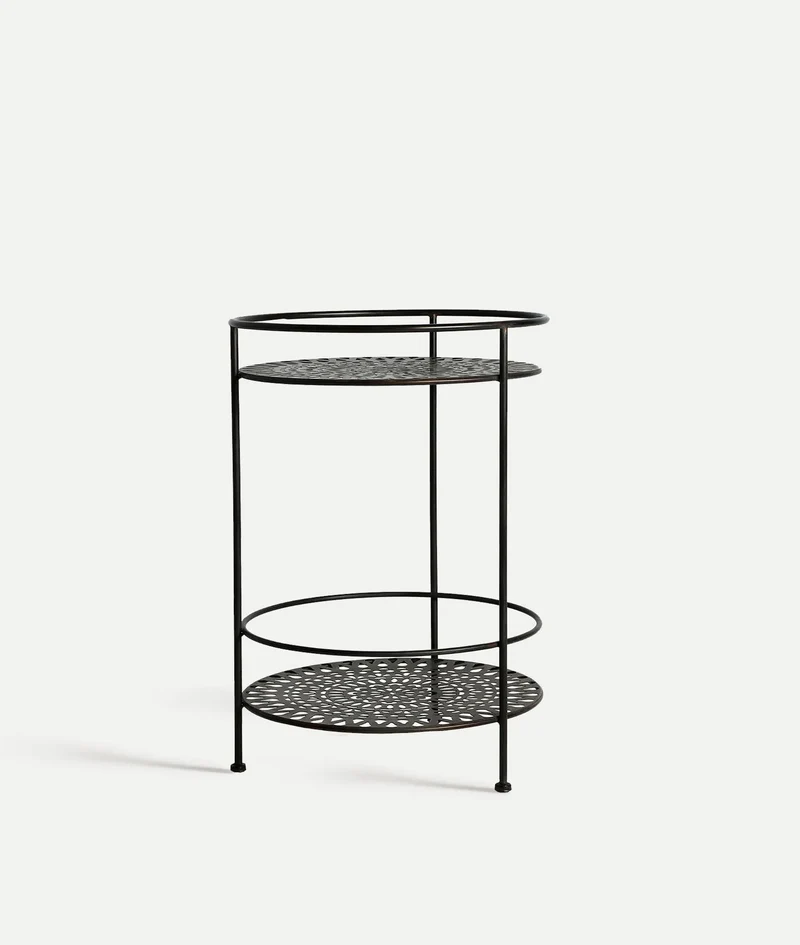 IVREA black metal side table