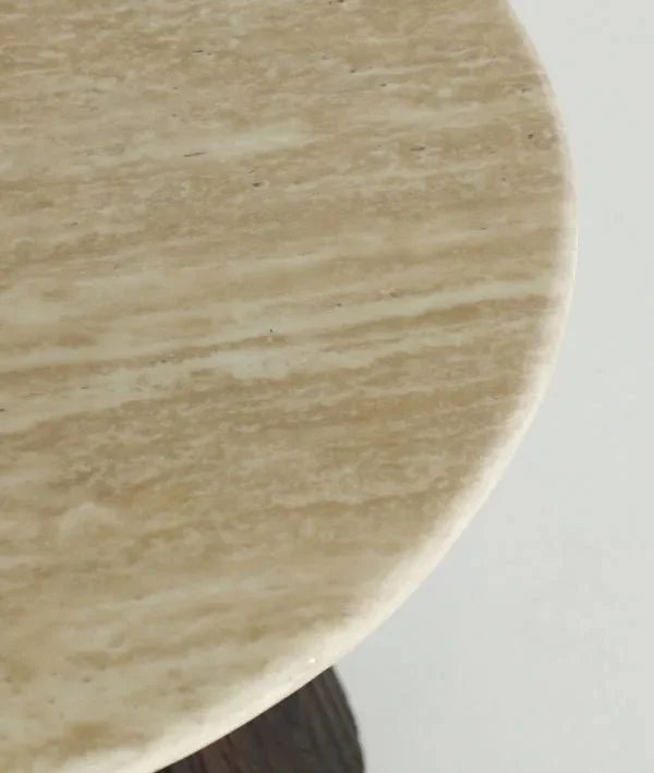 VERONA AUXILIARY TABLE in wood and synthetic marble, ideal for contemporary spaces