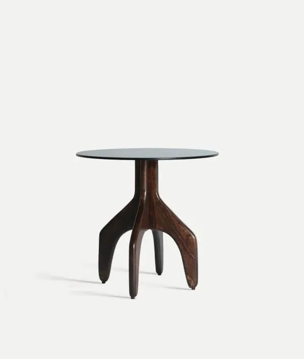 BICKERTON side table made of wood in warm brown tone