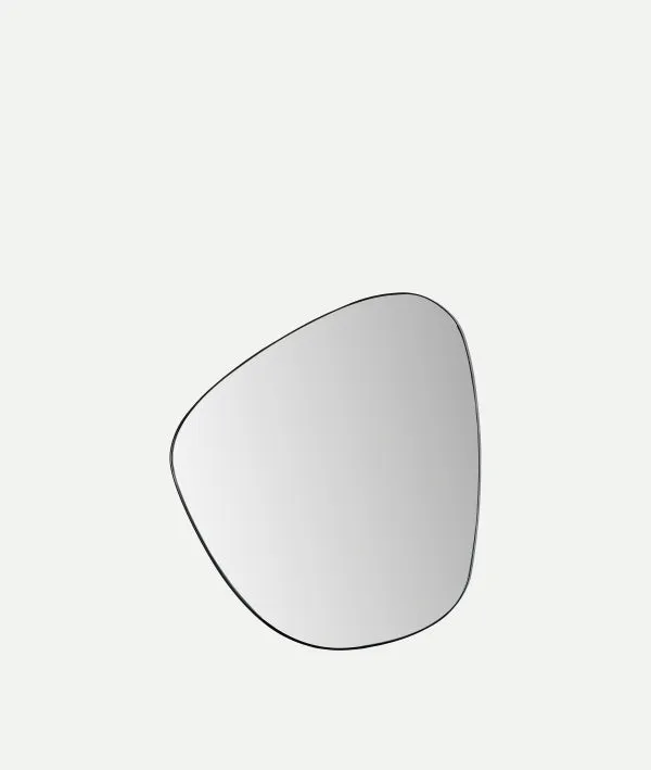 Kalid mirror with black organic shape