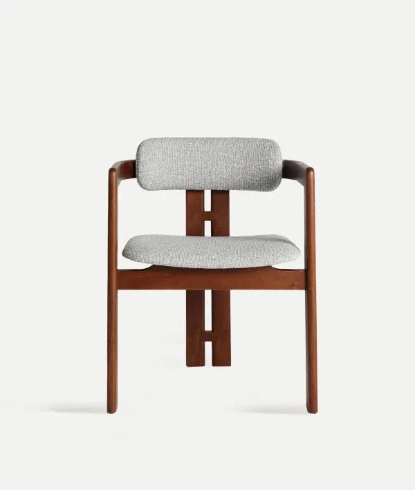 Hedel chair upholstered in brown and grey
