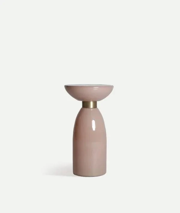 Bellano pink glass side table