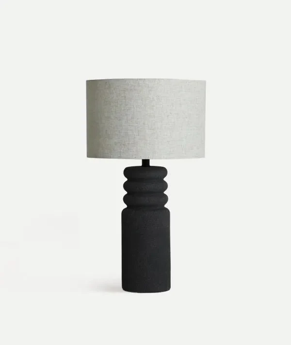 Rokko black ceramic table lamp