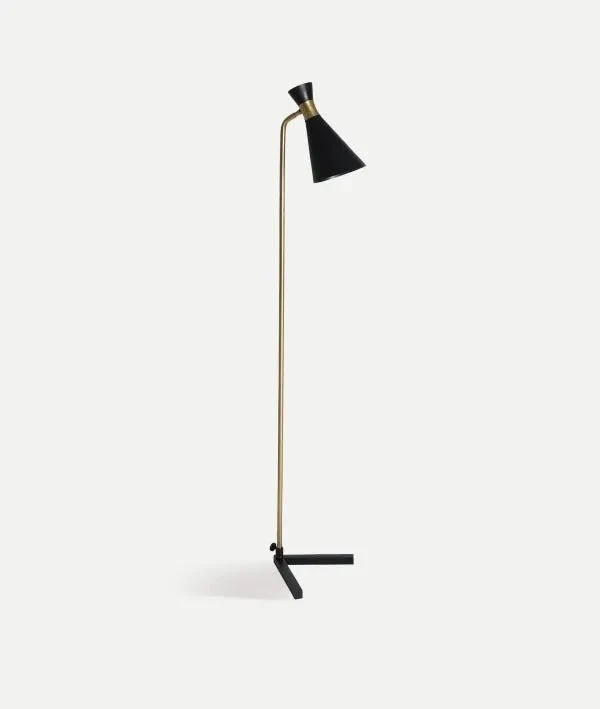 Black and gold floor lamp