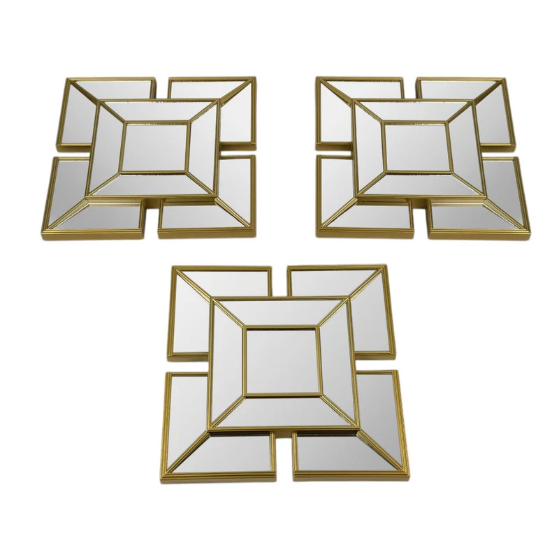 Espejo 25X50 Dorado Setx3 F251