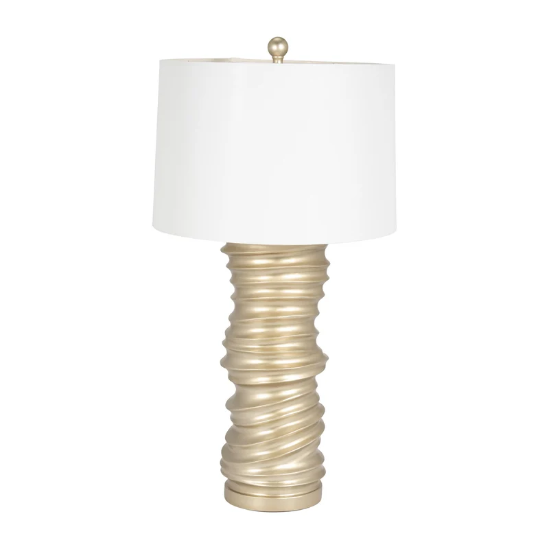 Lampara De Mesa 73X38X38 Twist Dorado