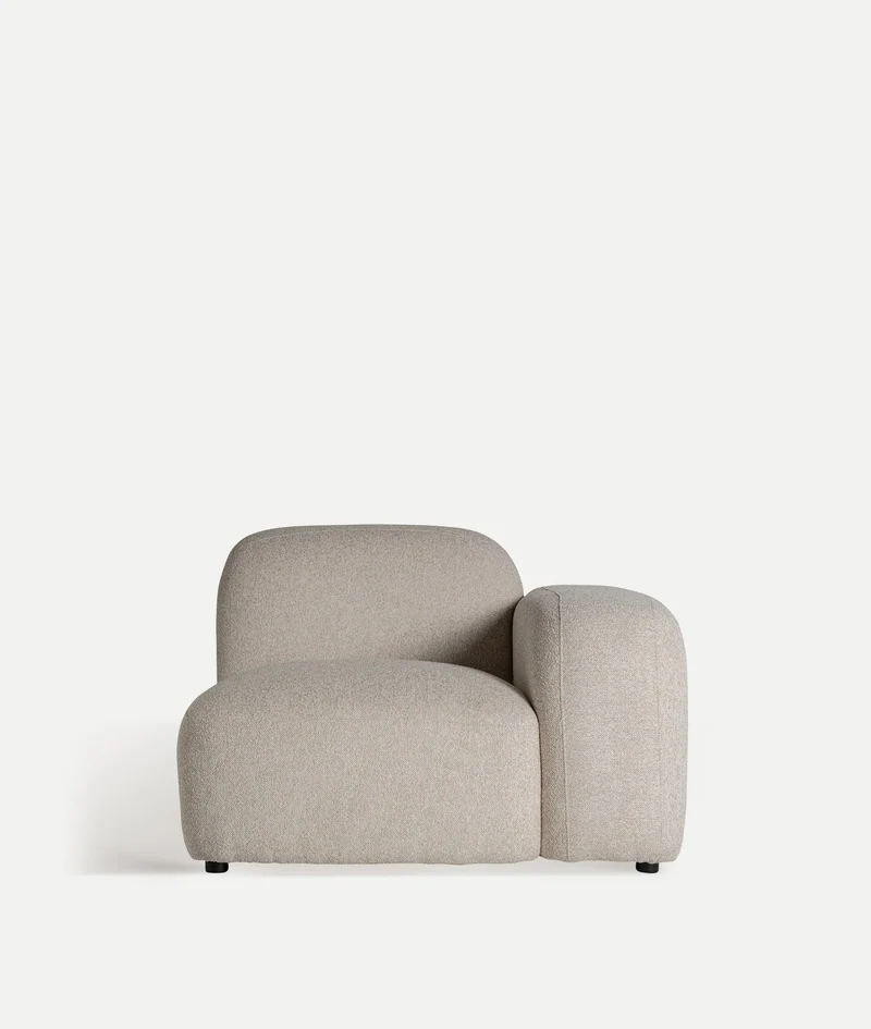 Ceyrat right corner sofa module, neutral color