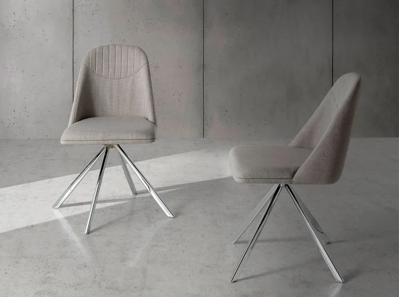 Swivel chair grey fabric