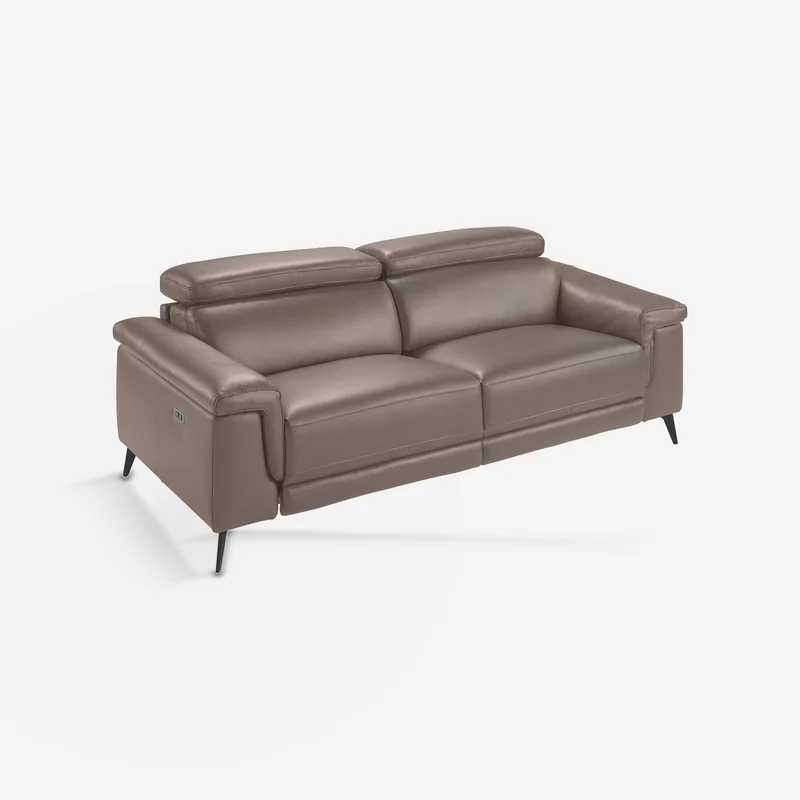 3-seater mink leather relax sofa