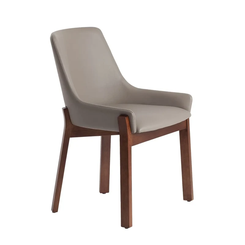 Dark mink leatherette chair