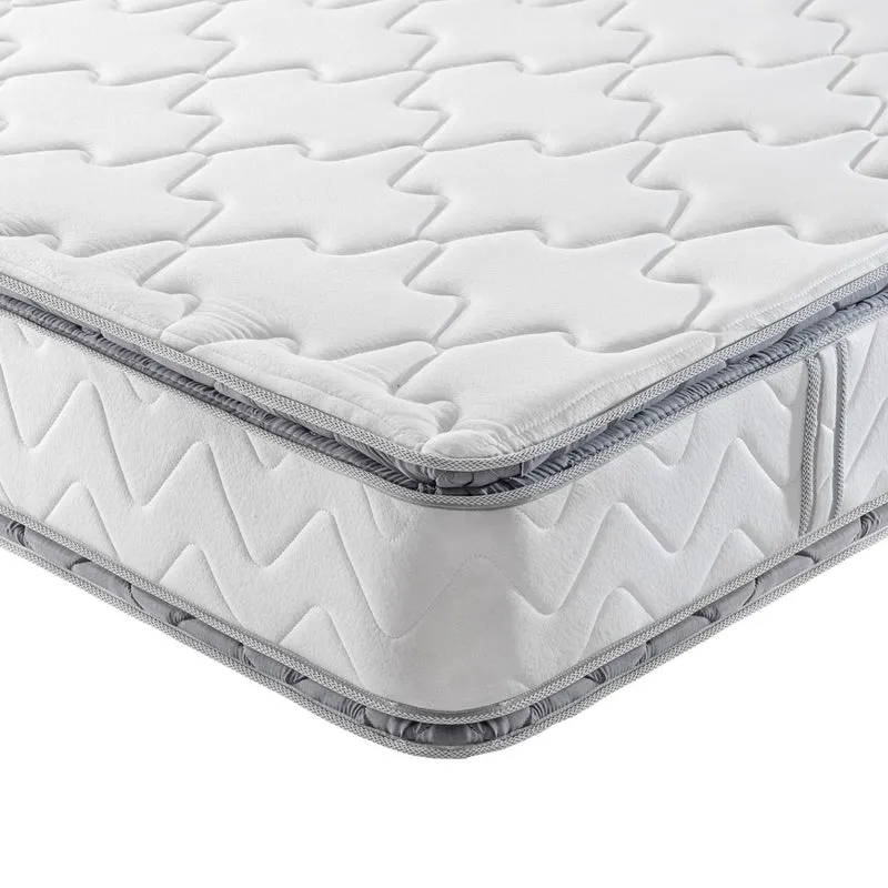 Combo 1 Cama 1.40 Tokio Beige, Natural + Colchón Valencia Doble Pillow Top
