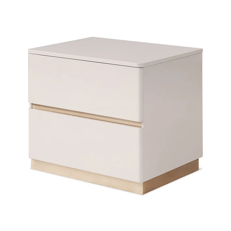 Mesa de Noche Harrison Greige, Champaña 2 Gavetas