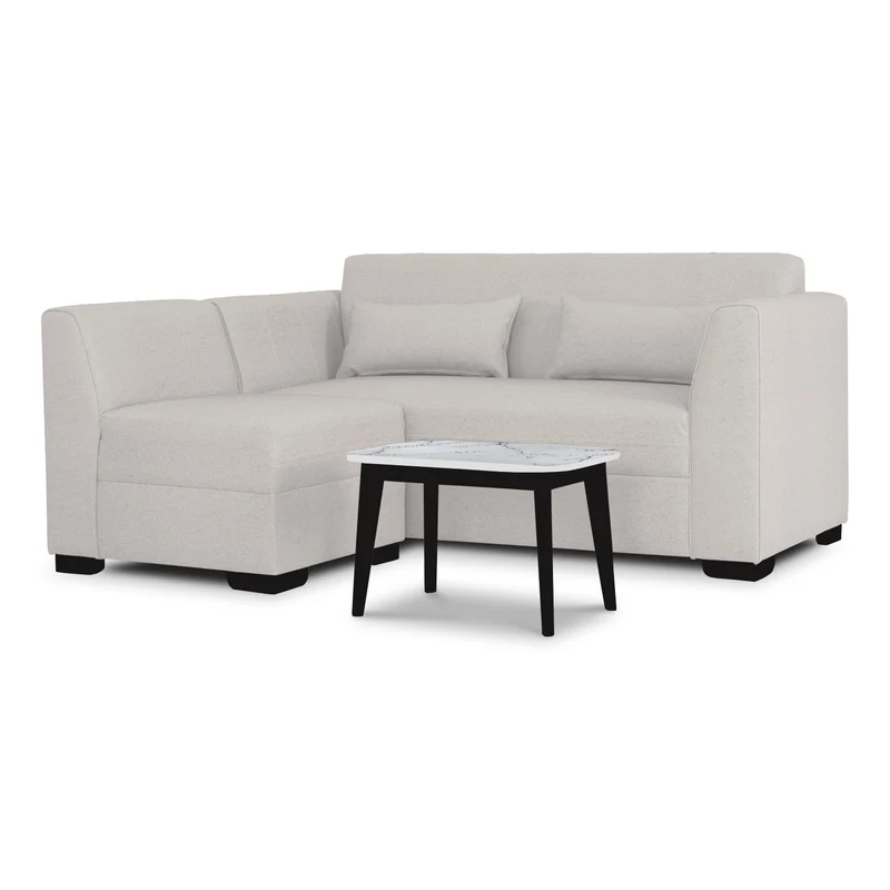 Juego De Sala Dalton Impetu Beige, Negro