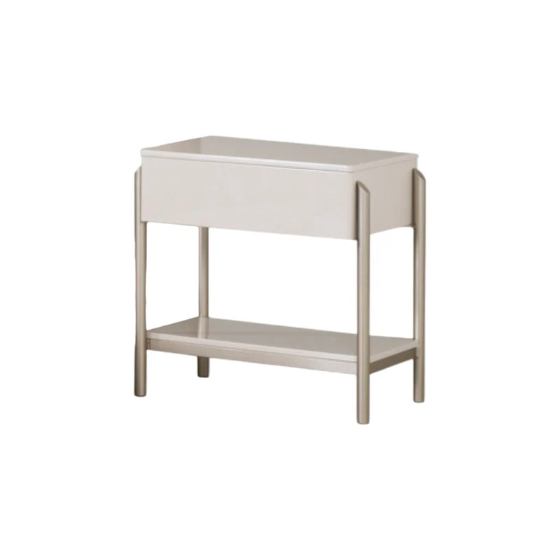 Mesa de Noche Lyon Champaña, Off White