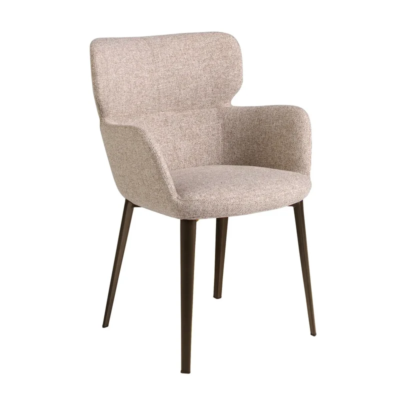 Brown mottled fabric chair